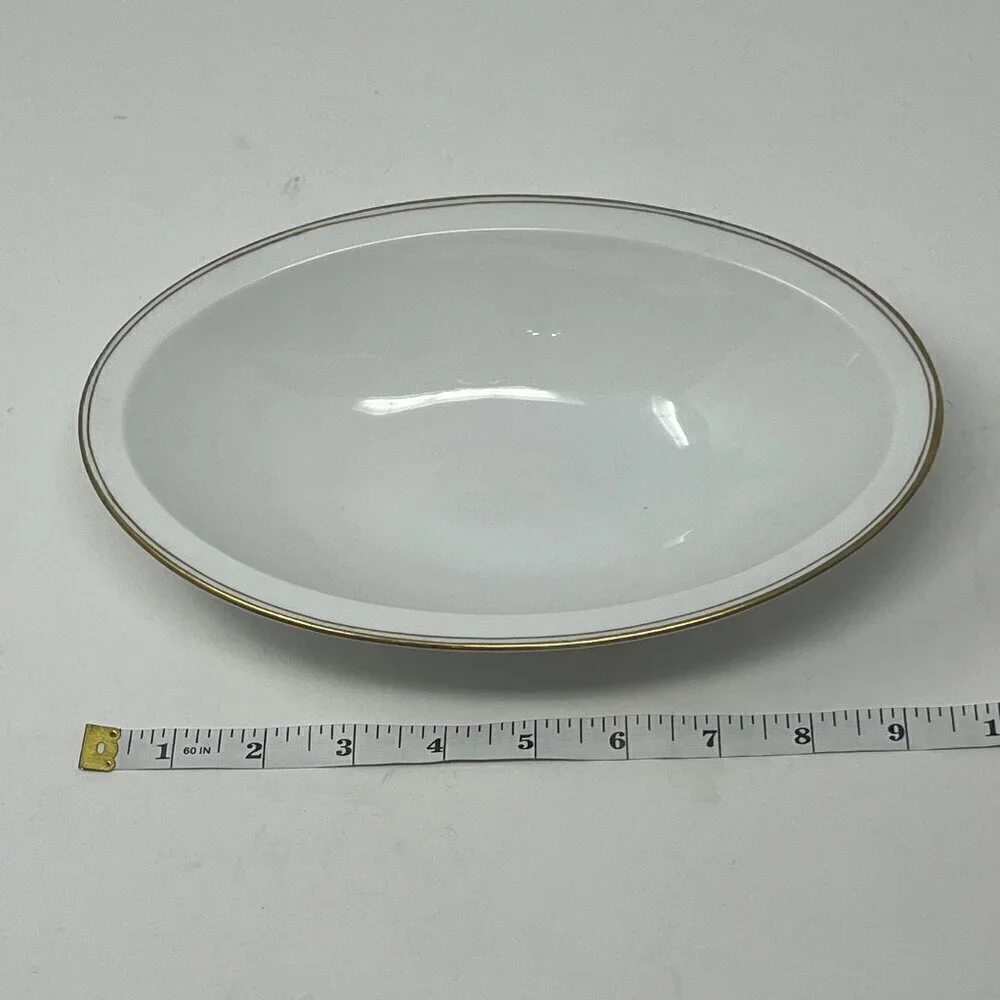 Royal Innsbruck Vienna china serving dish small white gold Czechoslovakia